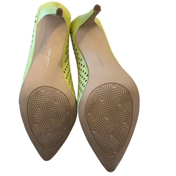 Halogen Lime Green Perforated High Heels women’s shoes size 7 - Picture 7 of 8